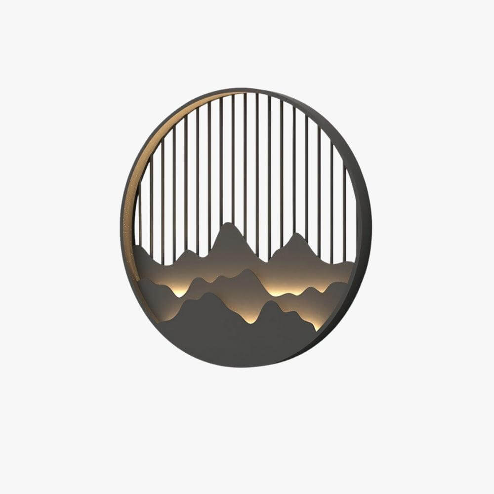 Mountain Outdoor Wall Lamp – Contemporary Metal Round Light – Vinlighting