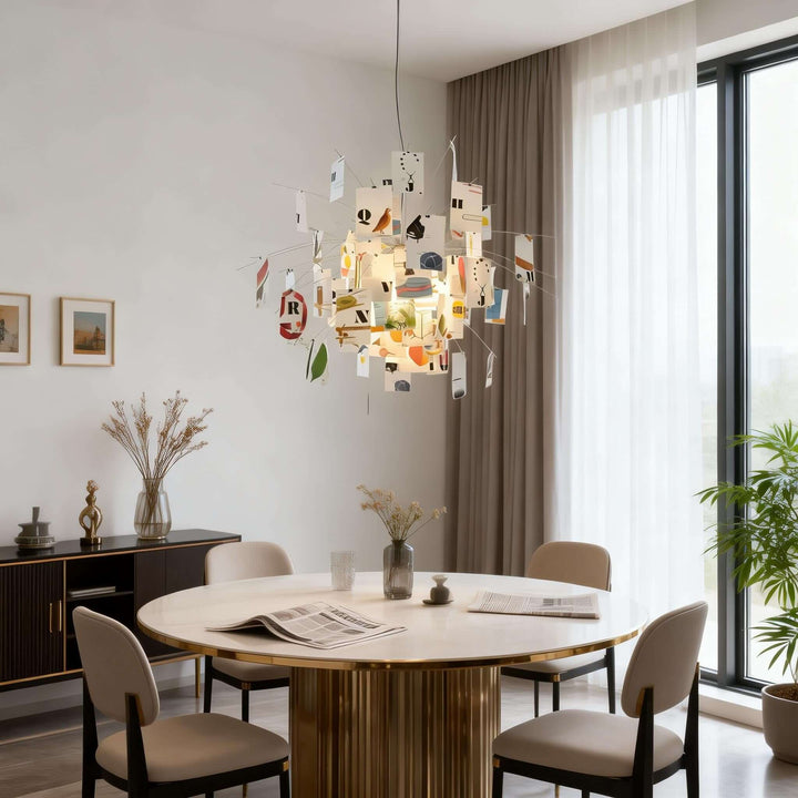 Moxir Chandelier – Scandi Artistic Paper Pendant Light