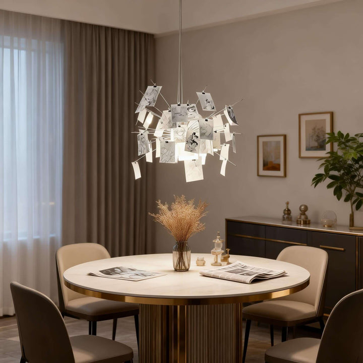 Moxir Chandelier – Scandi Artistic Paper Pendant Light