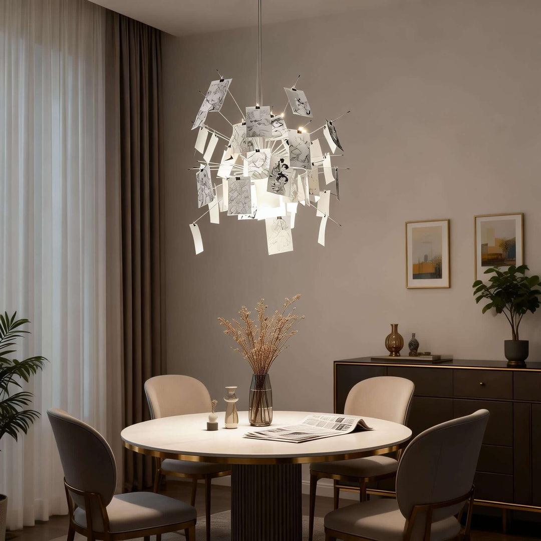 Moxir Chandelier – Scandi Artistic Paper Pendant Light