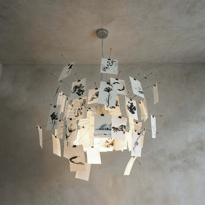 Moxir Chandelier – Scandi Artistic Paper Pendant Light