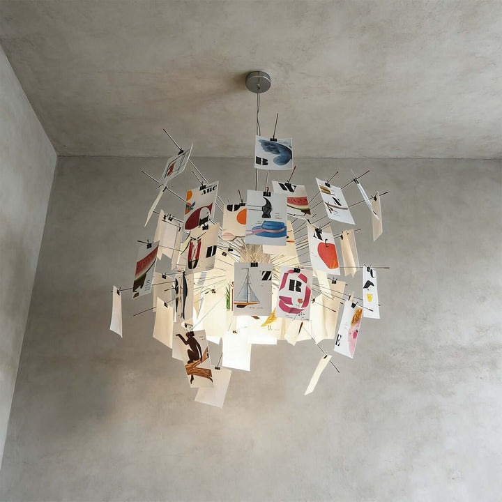 Moxir Chandelier – Scandi Artistic Paper Pendant Light