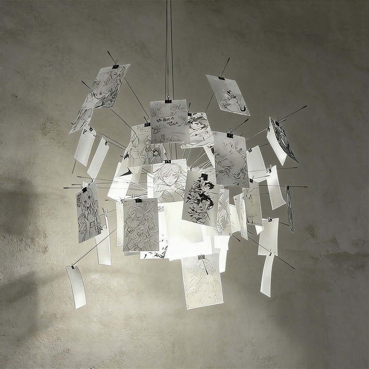 Moxir Chandelier – Scandi Artistic Paper Pendant Light