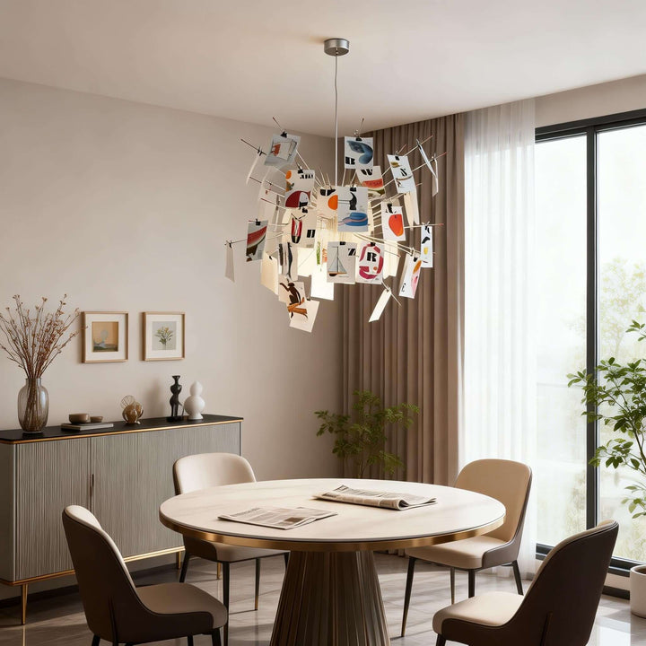 Moxir Chandelier – Scandi Artistic Paper Pendant Light