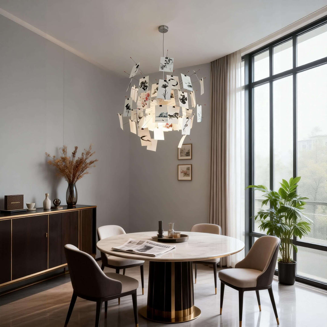 Moxir Chandelier – Scandi Artistic Paper Pendant Light