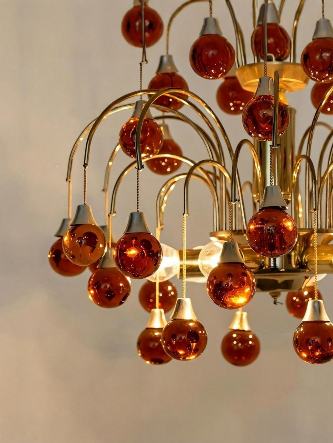 Murano Cherry Glass Chandelier – Modern Dining Room Pendant Light | Vinlighting