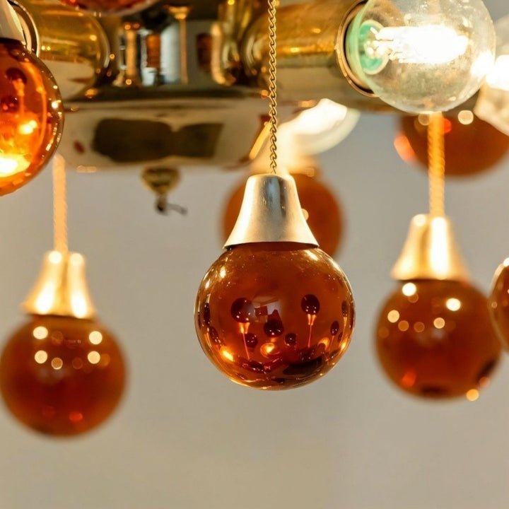 Murano Cherry Glass Chandelier – Modern Dining Room Pendant Light | Vinlighting