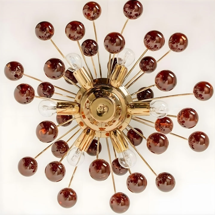 Murano Cherry Glass Chandelier – Modern Dining Room Pendant Light | Vinlighting