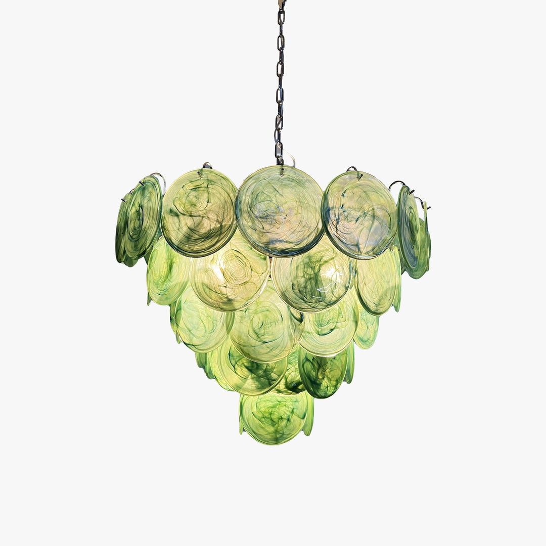 Murano Disk Chandelier 27" – French Light Luxury Living Room Decoration