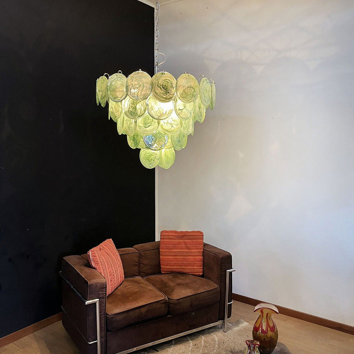 Murano Disk Chandelier 27" – French Light Luxury Living Room Decoration