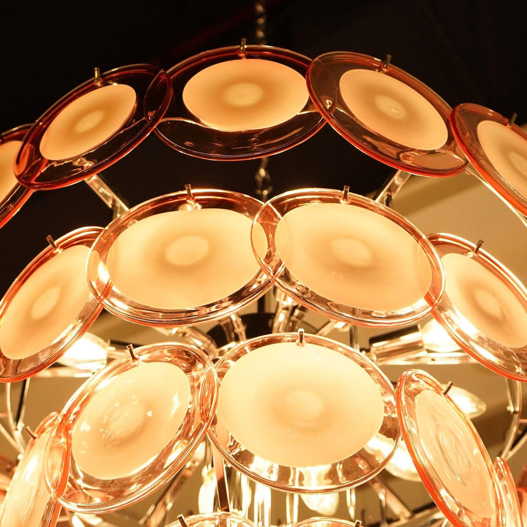 Murano Disk Chandelier 27" – French Light Luxury Living Room Decoration