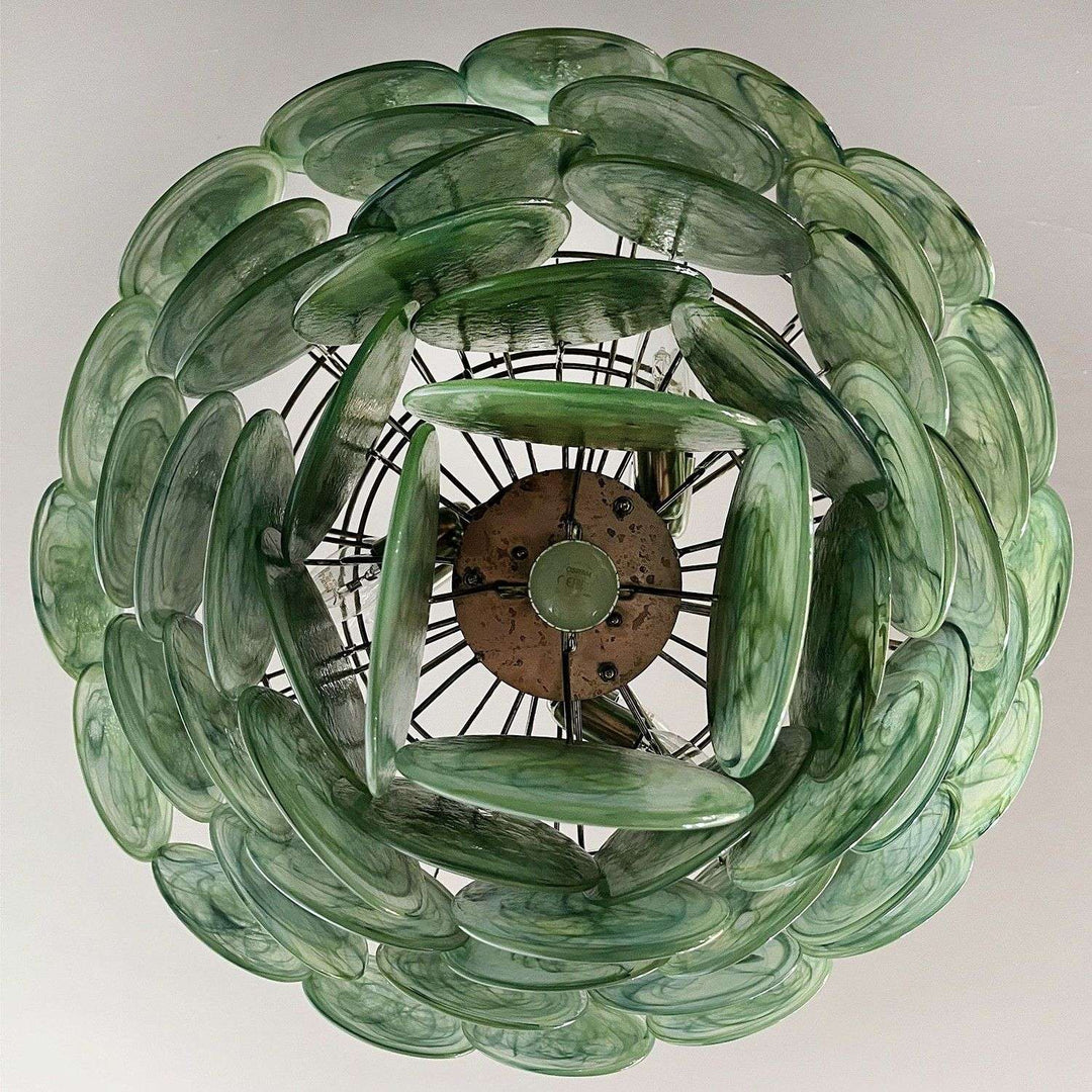 Murano Disk Chandelier 27" – French Light Luxury Living Room Decoration