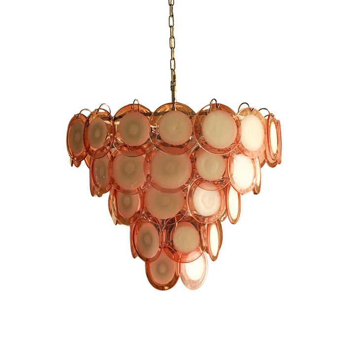 Murano Disk Chandelier 27" – French Light Luxury Living Room Decoration