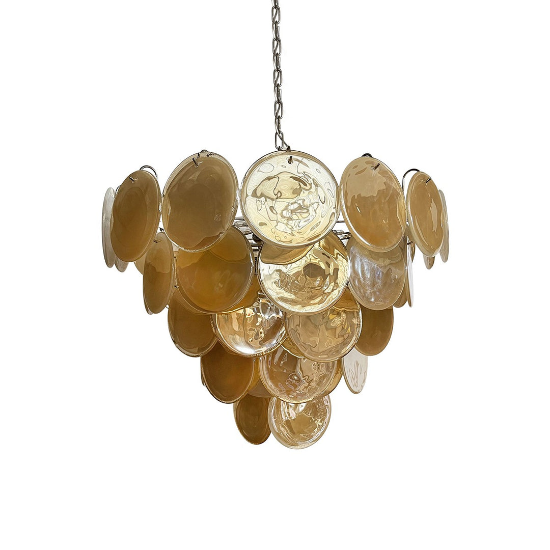Murano Disk Chandelier 27" – French Light Luxury Living Room Decoration