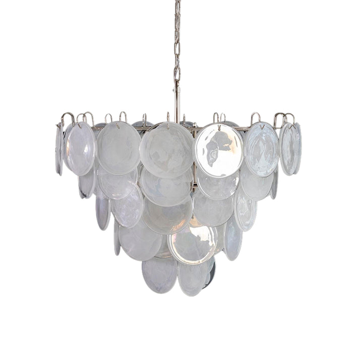 Murano Disk Chandelier 27" – French Light Luxury Living Room Decoration