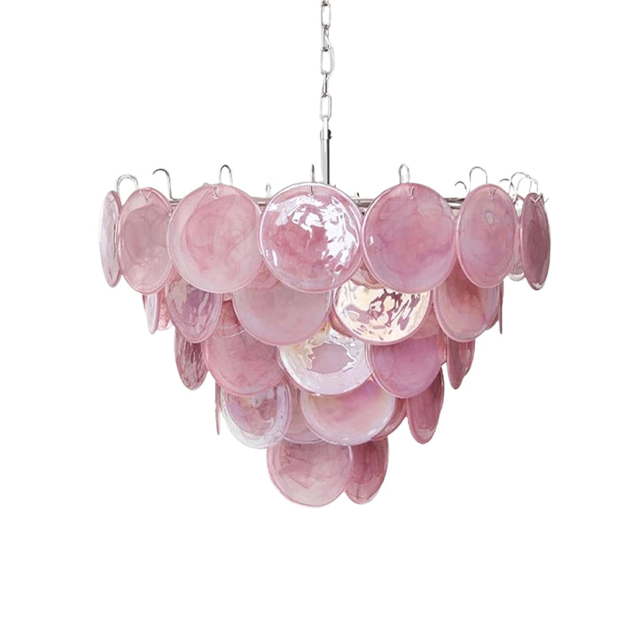 Murano Disk Chandelier 27" – French Light Luxury Living Room Decoration