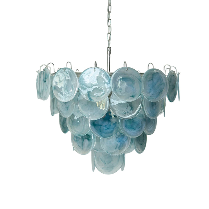 Murano Disk Chandelier 27" – French Light Luxury Living Room Decoration