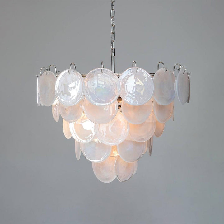 Murano Disk Chandelier 27" – French Light Luxury Living Room Decoration