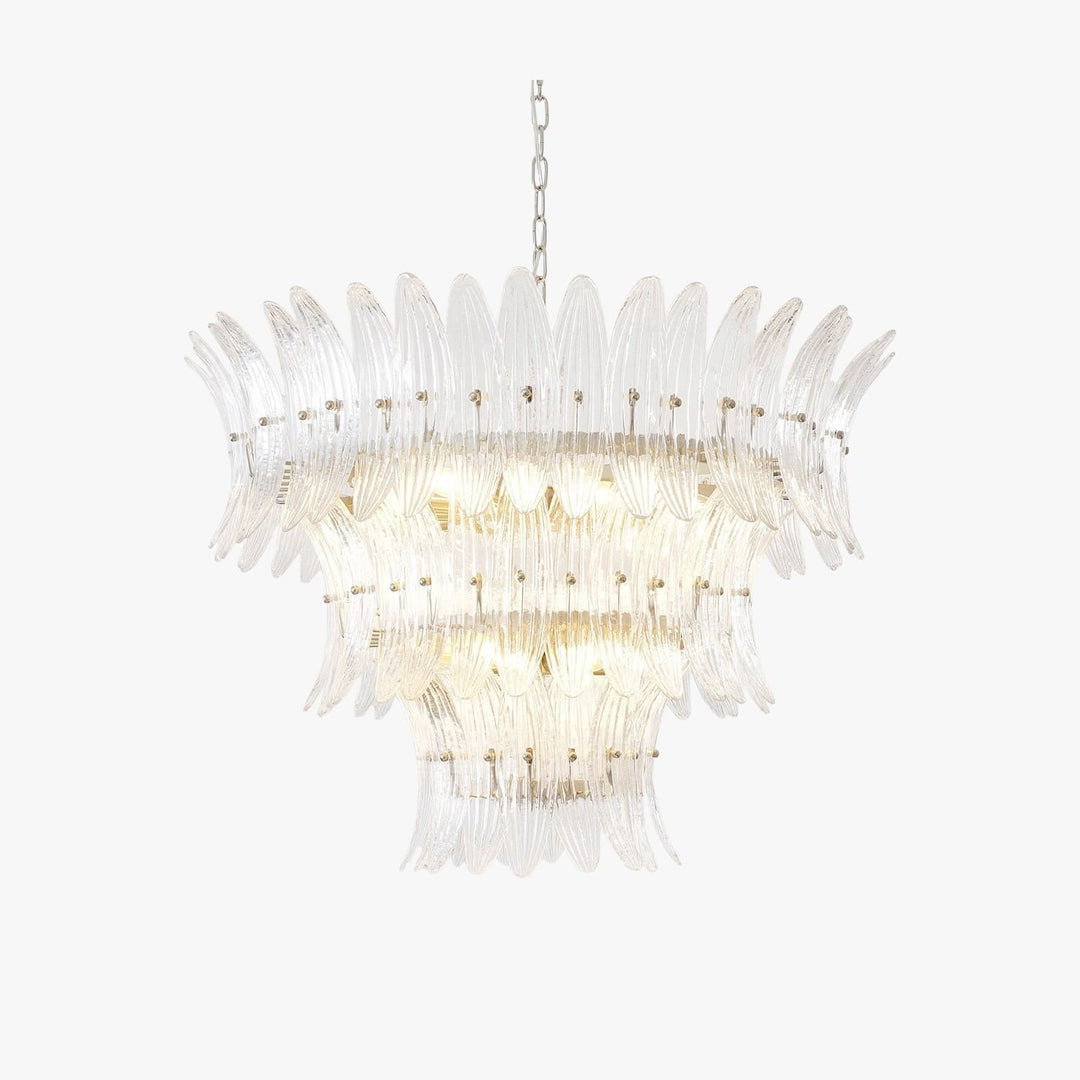 Murano Palmette Glass Chandelier – Modern Living Room Elegance