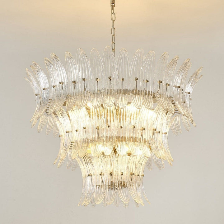 Murano Palmette Glass Chandelier – Modern Living Room Elegance