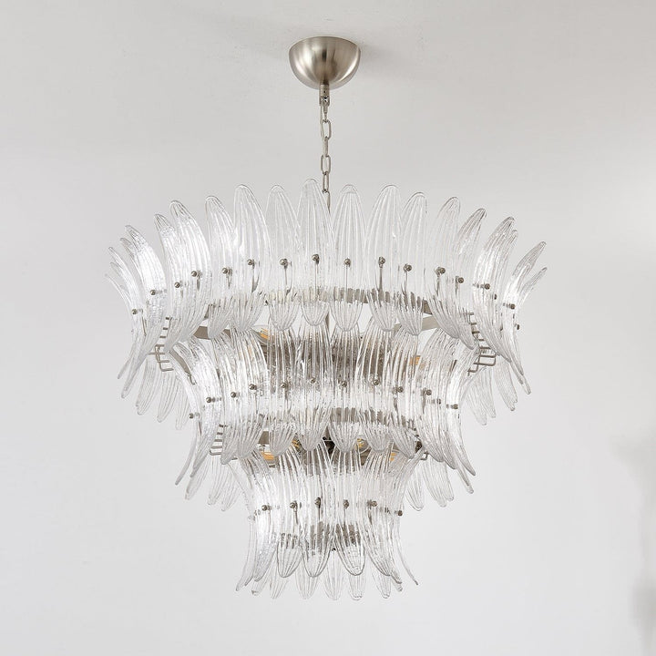 Murano Palmette Glass Chandelier – Modern Living Room Elegance