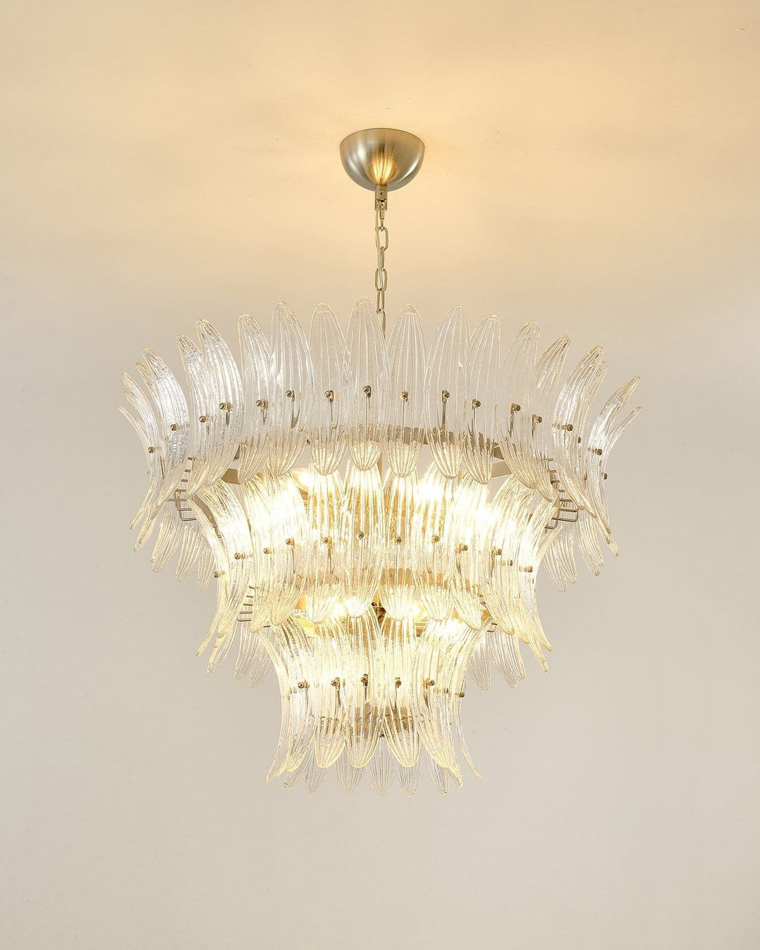 Murano Palmette Glass Chandelier – Modern Living Room Elegance