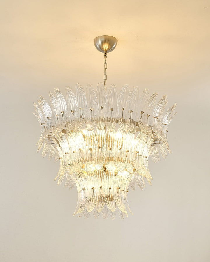 Murano Palmette Glass Chandelier – Modern Living Room Elegance