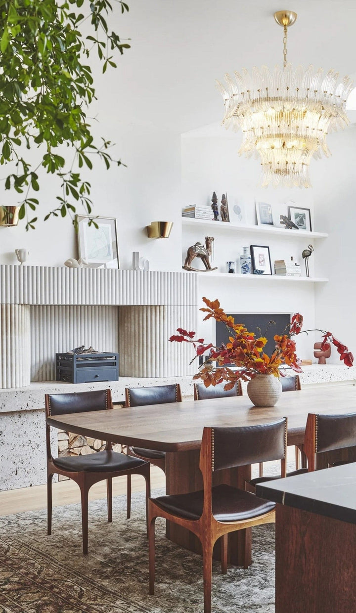 Murano Palmette Glass Chandelier – Modern Living Room Elegance