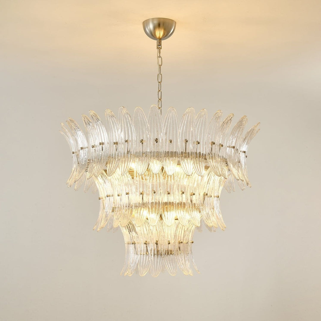 Murano Palmette Glass Chandelier – Modern Living Room Elegance