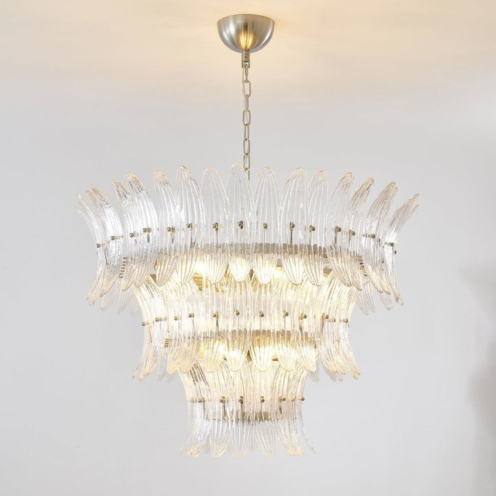Murano Palmette Glass Chandelier – Modern Living Room Elegance