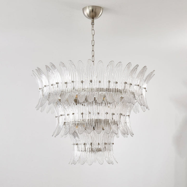 Murano Palmette Glass Chandelier – Modern Living Room Elegance