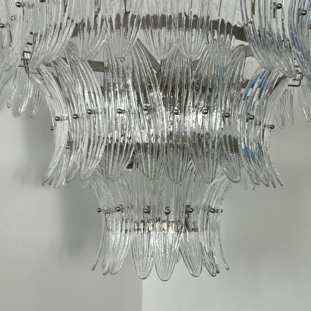 Murano Palmette Glass Chandelier – Modern Living Room Elegance