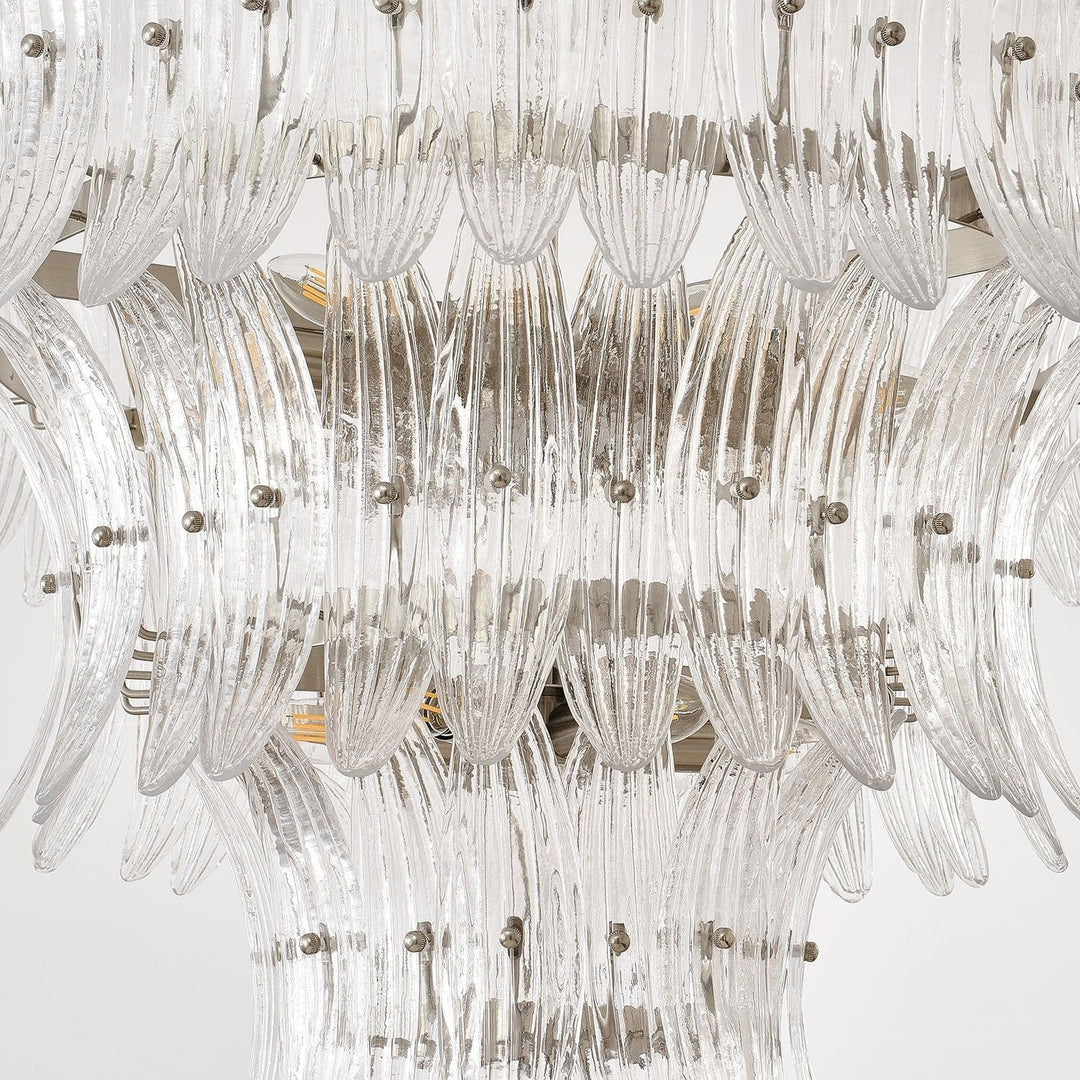 Murano Palmette Glass Chandelier – Modern Living Room Elegance