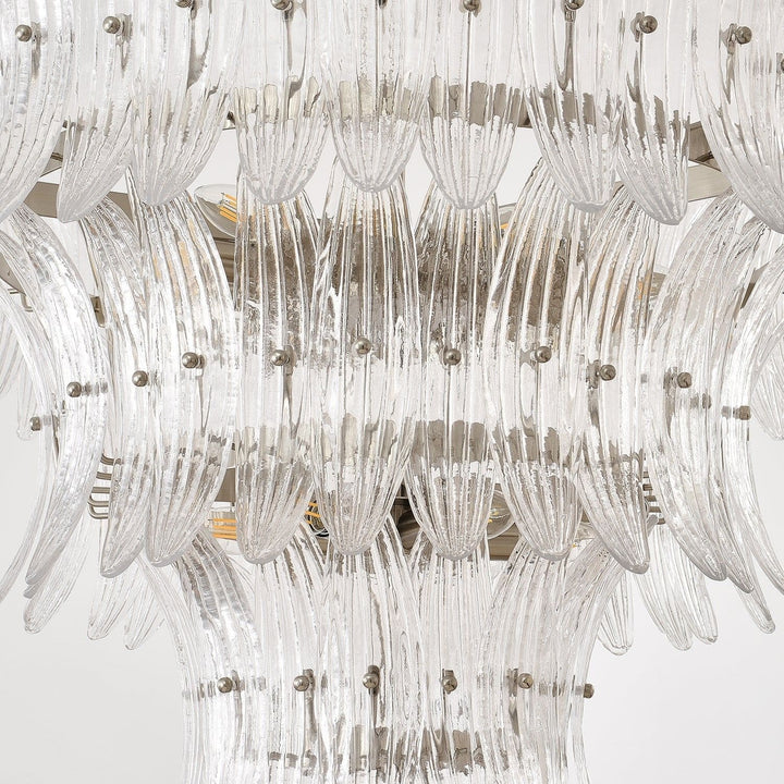 Murano Palmette Glass Chandelier – Modern Living Room Elegance