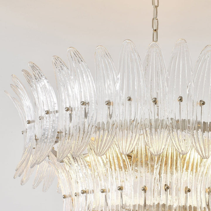 Murano Palmette Glass Chandelier – Modern Living Room Elegance