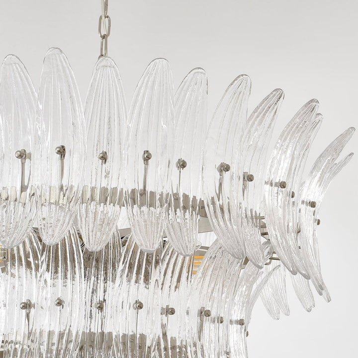 Murano Palmette Glass Chandelier – Modern Living Room Elegance