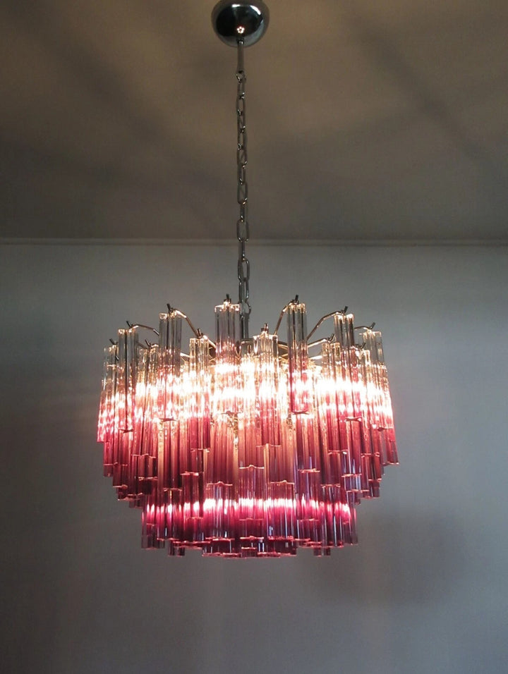 Murano Prisms Chandelier 18" – French Retro Glass Lamp
