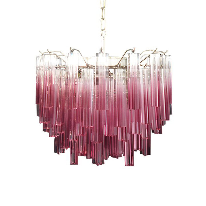 Murano Prisms Chandelier 18" – French Retro Glass Lamp