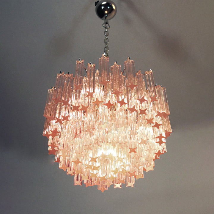 Murano Prisms Chandelier 18" – French Retro Glass Lamp