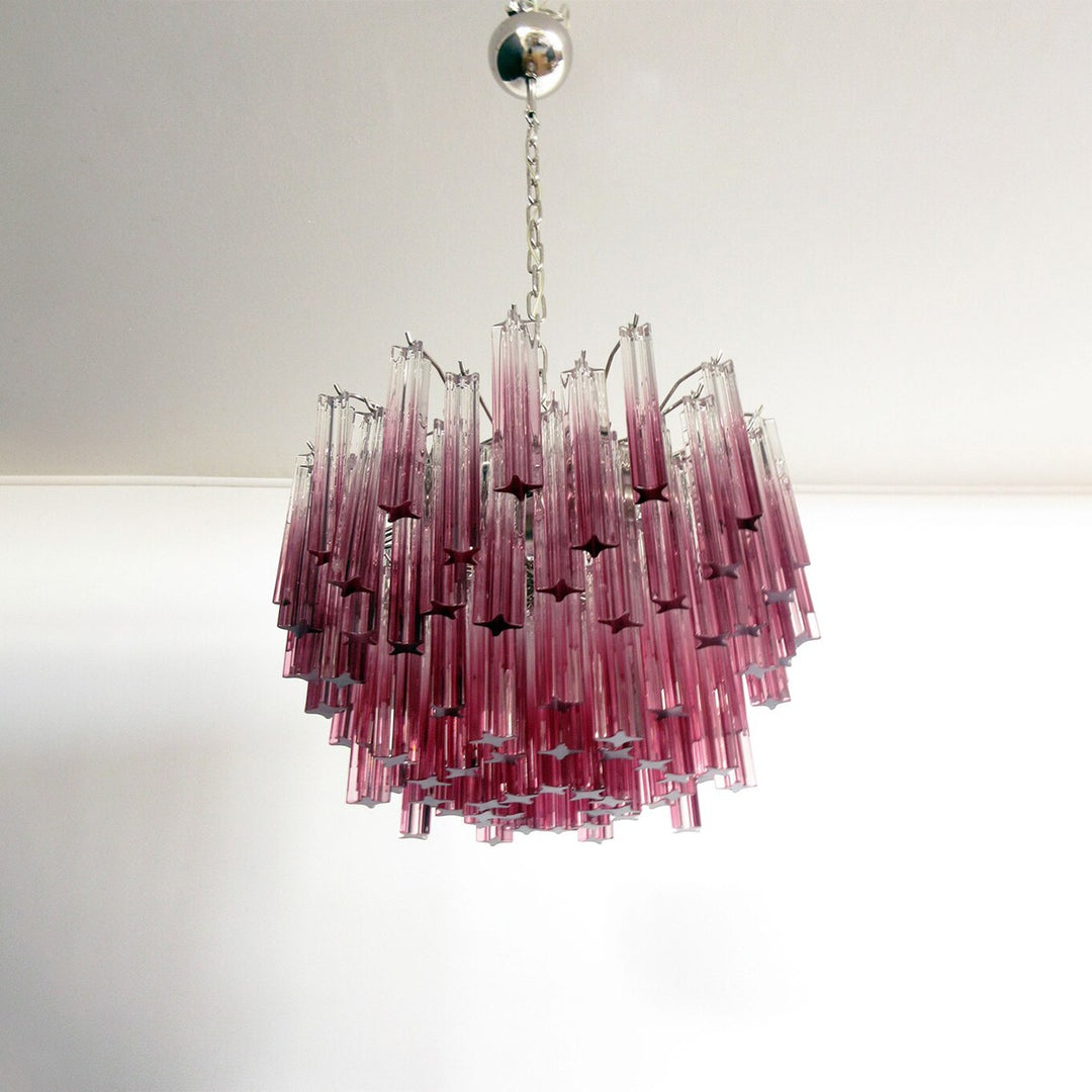 Murano Prisms Chandelier 18" – French Retro Glass Lamp