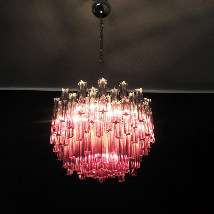 Murano Prisms Chandelier 18" – French Retro Glass Lamp