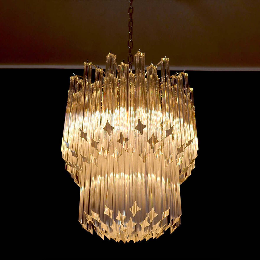 Murano Prisms Chandelier 19" – Italy Art Decoration Lamp