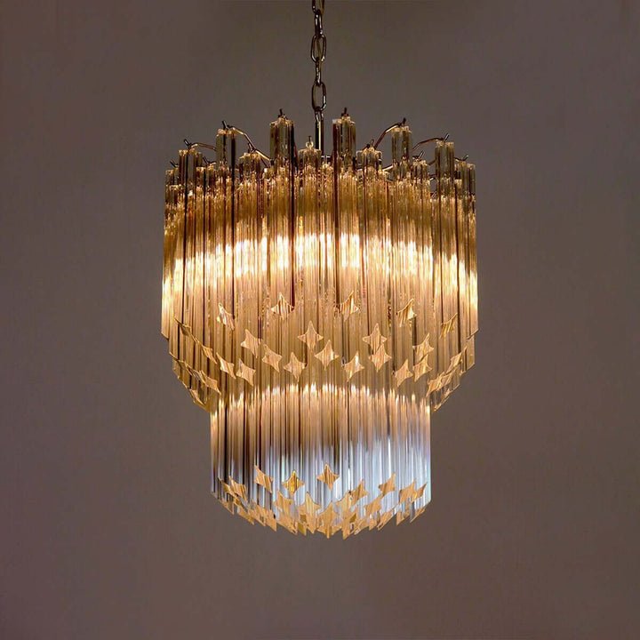 Murano Prisms Chandelier 19" – Italy Art Decoration Lamp
