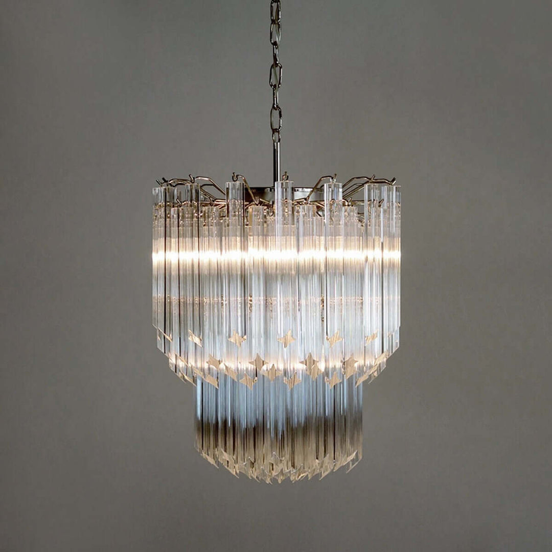 Murano Prisms Chandelier 19" – Italy Art Decoration Lamp