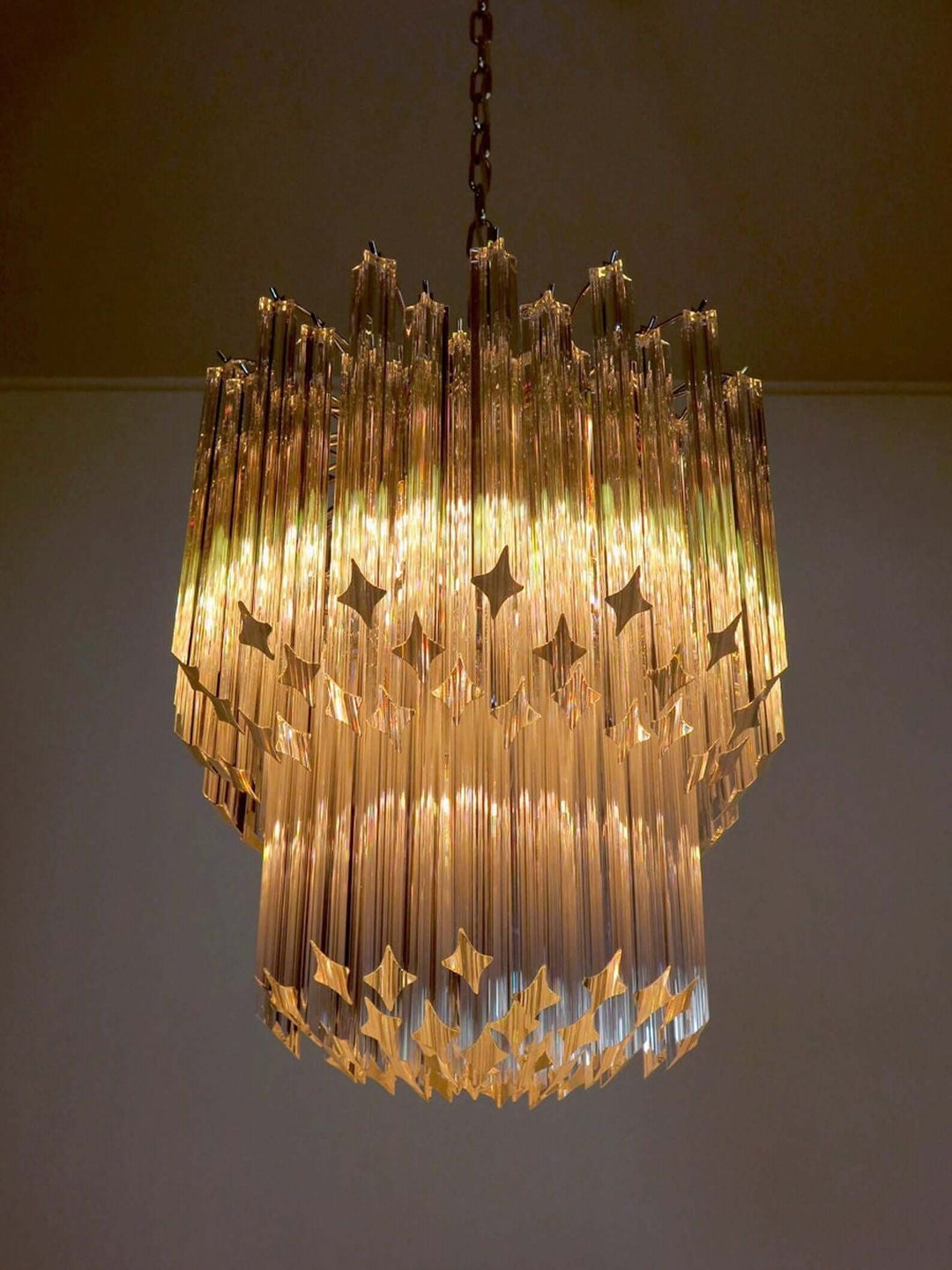 Murano Prisms Chandelier 19" – Italy Art Decoration Lamp