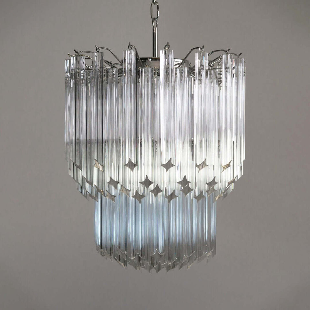 Murano Prisms Chandelier 19" – Italy Art Decoration Lamp
