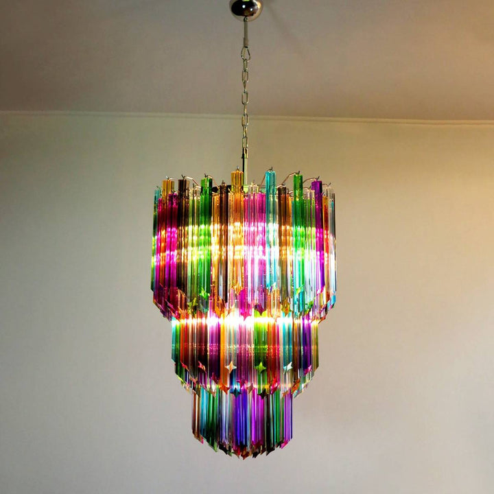 Murano Prisms Chandelier 24" – Italy Luxury Art Deco Decorative Lamp