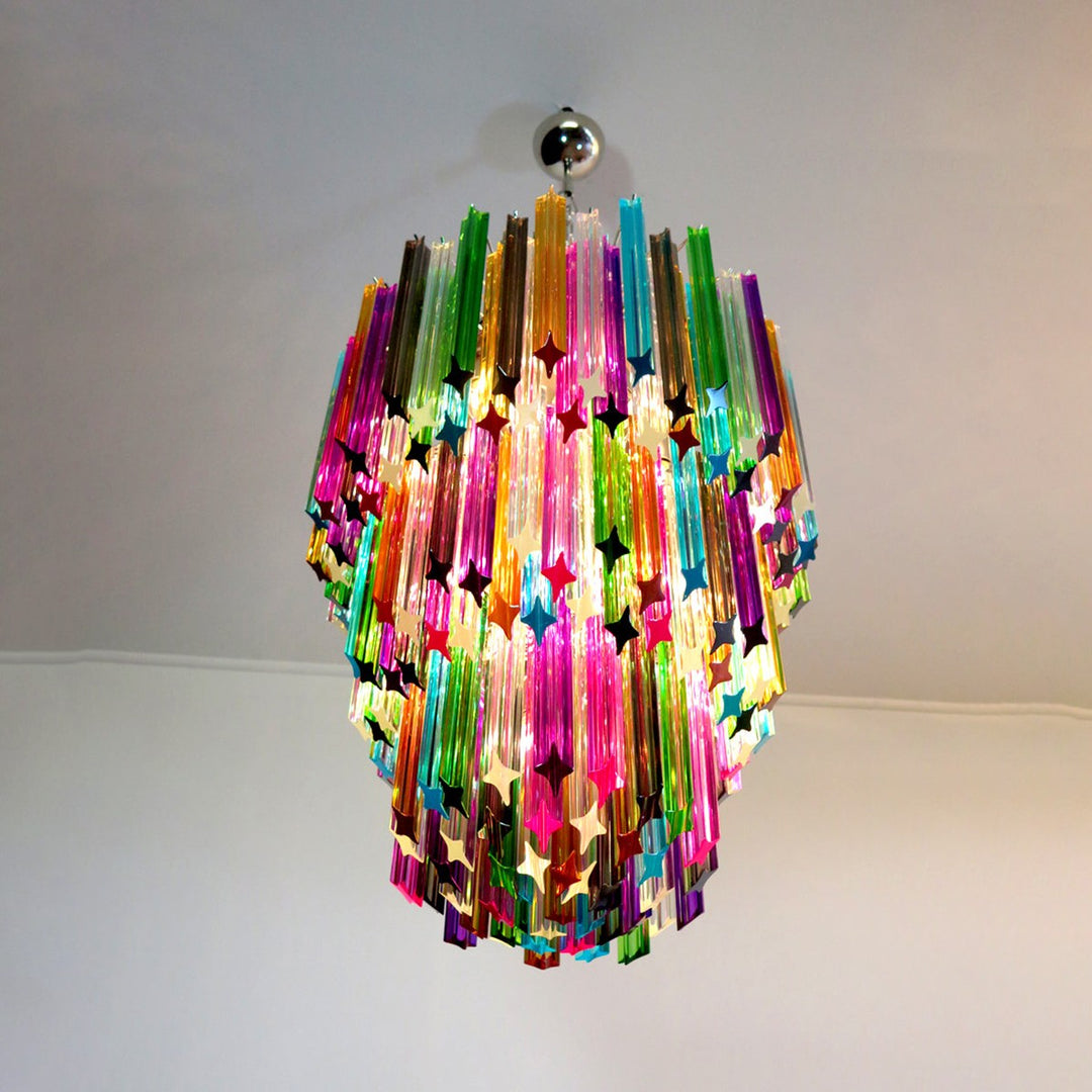 Murano Prisms Chandelier 24" – Italy Luxury Art Deco Decorative Lamp