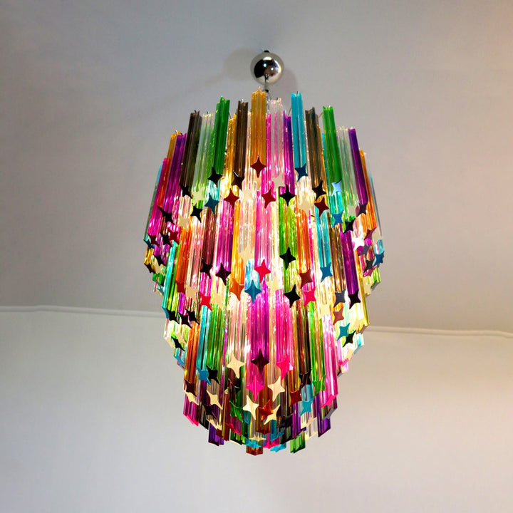 Murano Prisms Chandelier 24" – Italy Luxury Art Deco Decorative Lamp