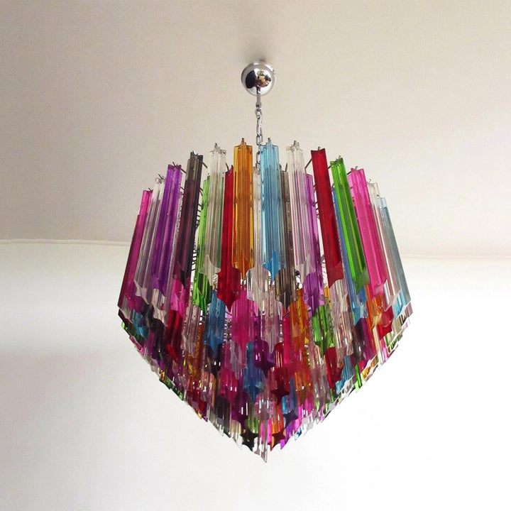 Murano Prisms Chandelier 30" – Luxury Italy Art Deco Lamp